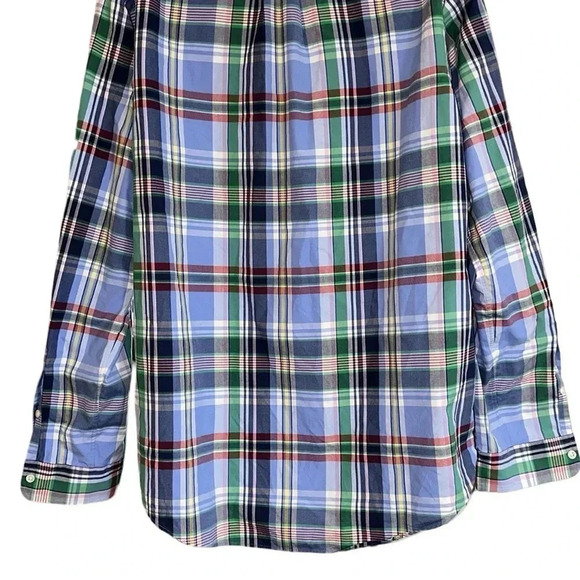 Ralph Lauren Blue Plaid Long Sleeve Button Down Size Large - Picture 6 of 8
